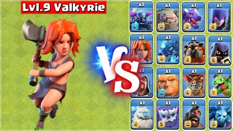 Max Valkyrie Vs All Troops Clash Of Clans Youtube