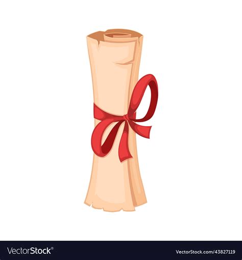 Scroll yellow paper cartoon Royalty Free Vector Image