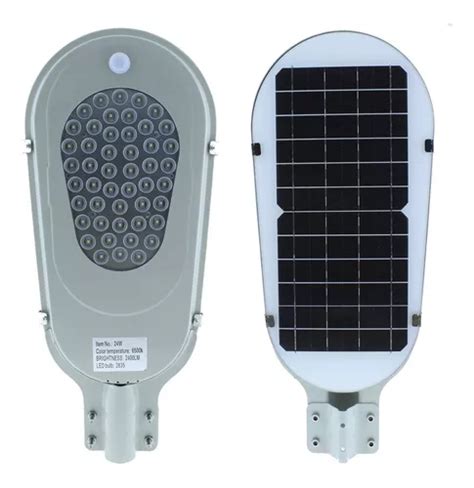 Lampara Suburbana Led 24w Panel Solar Sensor De Movimiento