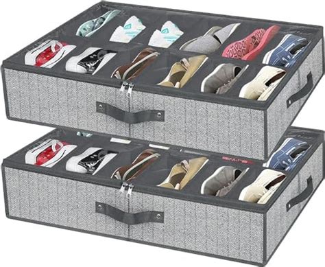 Viopy Organizador De Zapatos Debajo De La Cama Pcs Caja De