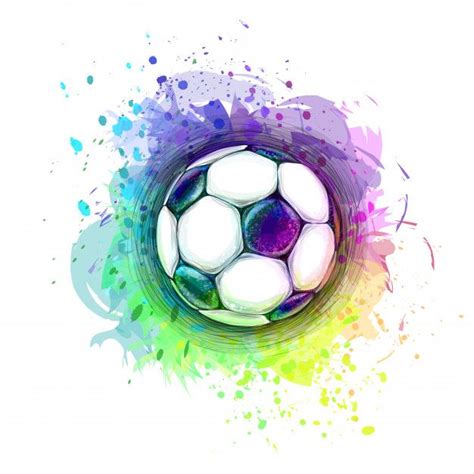 Diseño conceptual con estilo abstracto de un balón de fútbol digital de