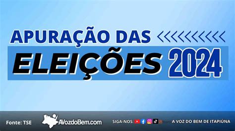 Resultado final das eleições 2024 para prefeito em Itapiúna