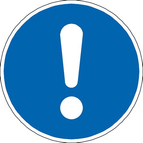 Download Warning Attention Exclamation Mark Mark Blue Sign