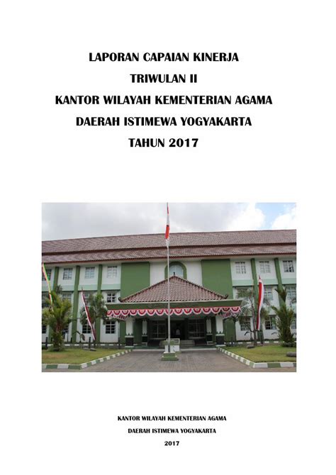 PDF LAPORAN CAPAIAN KINERJA TRIWULAN II KANTOR Laporan Capaian