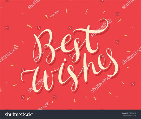 Best Wishes Hand Lettering Stock Vector Royalty Free 358086032