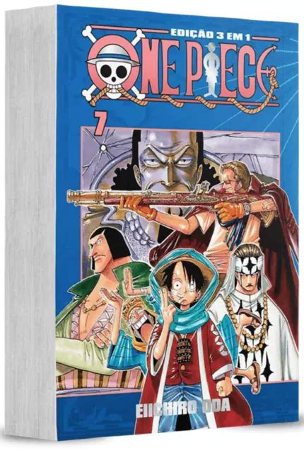 ONE PIECE 3 EM 1 Vol 7 EIICHIRO ODA Mangá ワンピース Brazil 2022 Português