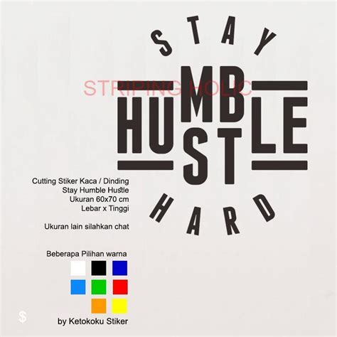 Jual Stiker Dinding Quotes Kantor Motivasi Kata Stay Humble Cutting