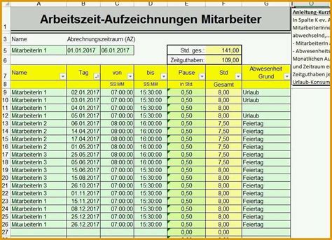 Am Beliebtesten Excel Arbeitszeitnachweis Vorlagen Vorlage