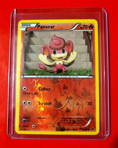 2011 Pokemon Card Pansear Emerging Powers 18 98 Reverse Holo Common TCG