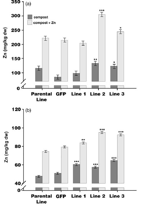 Concentration Of Zinc Zn In The A Embryo Plus Bran Layer And B