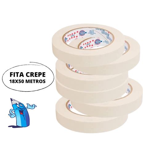 Fita Crepe 18X50 Metros Uso Geral Eurocel Shopee Brasil