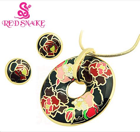 Serpent Rouge Offre Sp Ciale Ensemble De Bijoux G Om Triques En Mail