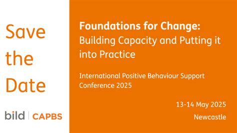 Save The Date International Positive Behaviour Support Conference