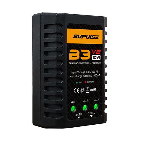 Supulse Lipo Battery Charger 2s 3s Rc Balance Charger Ac 74 111v 10w Upgrade Version B3ac Pro