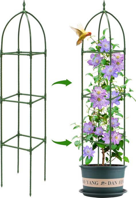 Amazon Garden Obelisk Trellis For Climbing Plants Rustproof Pe