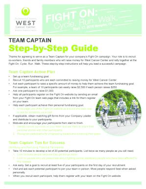 Fillable Online Team Captain Step By Step Guide Westfighton Fax