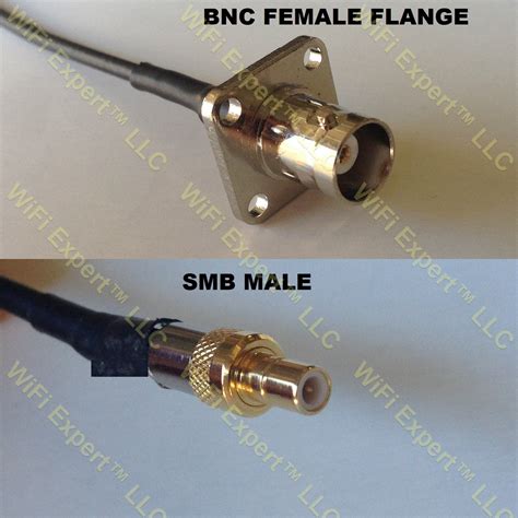 Lmr Bnc Flange Female To Smb Male Coaxial Rf Pigtail Cable Rf