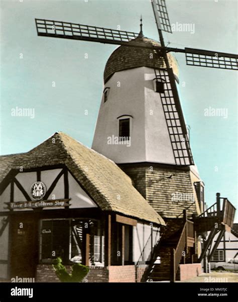 Windmill. Solvang. 1965 Stock Photo - Alamy