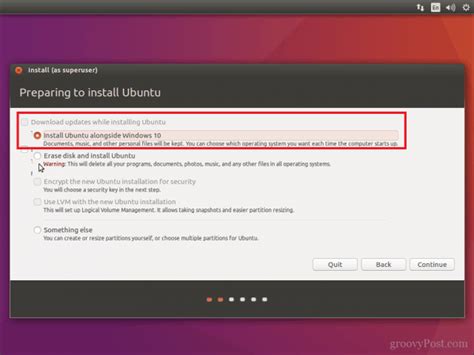 How To Install Ubuntu Alongside Windows 10 Howto Techno