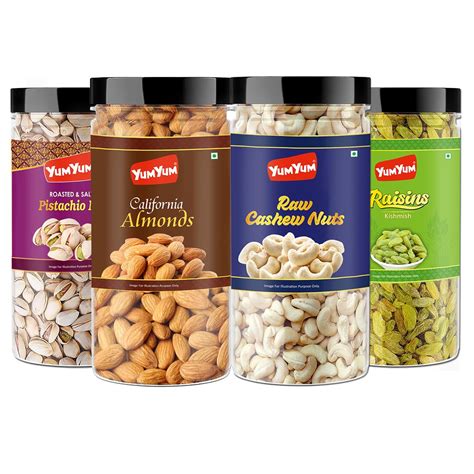 Yum Yum Premium Daily Needs Fresh And Healthy Dry Fruits Combo Pack 2kg