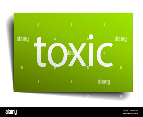 Toxic Square Paper Sign Isolated On White Stock Photo Alamy