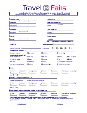 Fillable Online Files Messe Application Form Group Reservations More