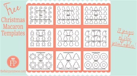 Christmas Macaron Templates Free Printables For Holiday Baking