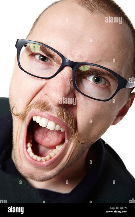 portrait   angry young man facial expression stock photo alamy