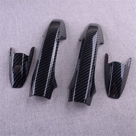 Carbon Fiber Style Side Door Handle Cover Trim Fit For Acura Tsx Sedan