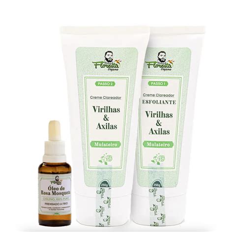 KIT CLAREADOR VIRILHAS E AXILAS COMPLETO Beleza Da Floresta Loja