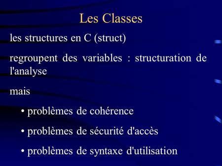 Cours De Langage C Les Structures Ppt T L Charger