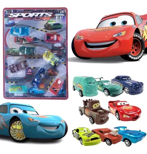 Kit de 8 carritos Lightning Carts Mcqueen Disney Cars Toys | MercadoLibre