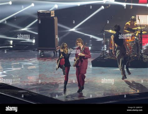 The Maneskin Performing During The Eurovision Song Contest Grand Final