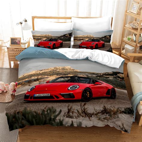 3D Print Race Car Racing Car Bedding Sets Twin Size Cool Racecar ...