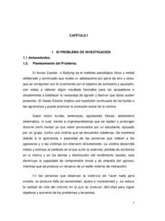 Cap Tulo I El Problema De Investigaci N Cap Tulo I