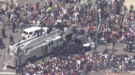 Fire Truck Carrying Nuggets Players Hits Police Officer During Parade