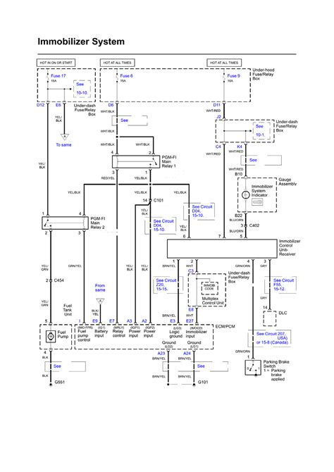 Immobilizer Wiring Diagram Immobilizer 2001 System Autozone