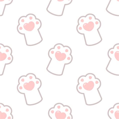 Premium Vector | Cute cat paw pattern