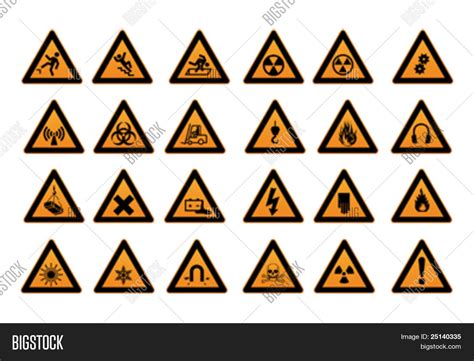 Work Safety Signs Symbols Vector & Photo | Bigstock