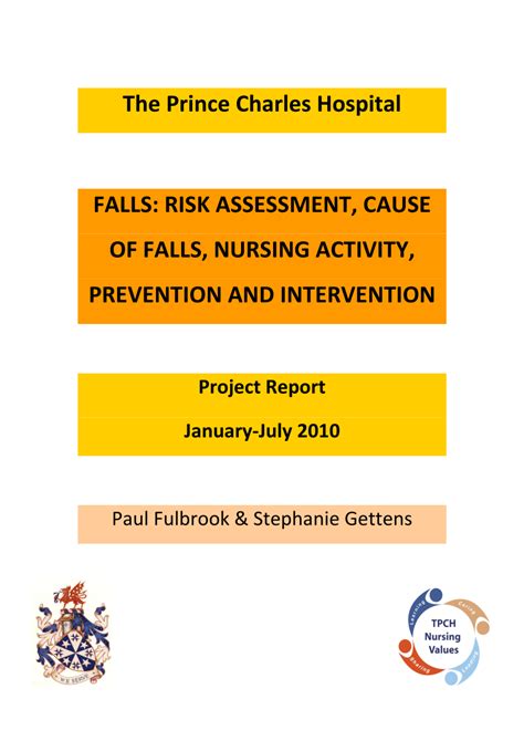 (PDF) The Prince Charles Hospital FALLS: RISK ASSESSMENT, CAUSE OF ...