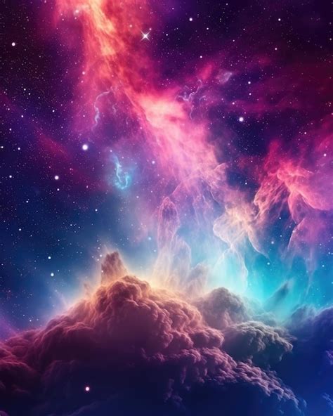 Premium Ai Image The Colorful Space Galaxy Cloud Nebula Is A Stunning