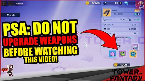 Tower Of Fantasy Psa Do Not Upgrade Weapons Watch This Now Youtube