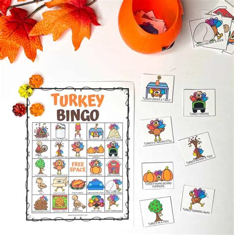 Free Turkey Bingo Cards Printable