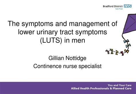 Ppt The Symptoms And Management Of Lower Urinary Tract Symptoms Luts