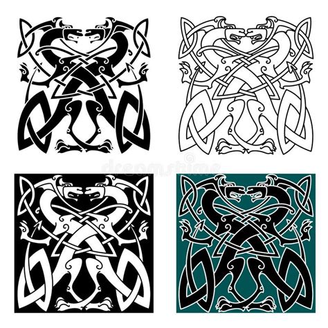 Celtic Dragon Wings Tattoo Stock Illustrations – 334 Celtic Dragon ...