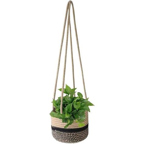 Panier Jardinière Suspendue Pot de Fleur Suspendu Panier Tissé en Corde