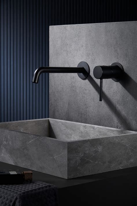 Grifo De Lavabo Empotrado Monomando Negro Mate Serie Monza Imex Products