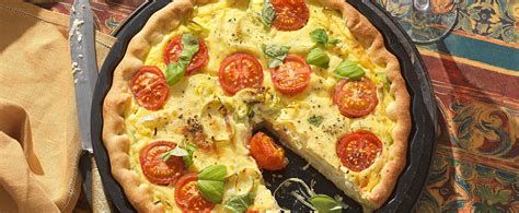 Lauch Quiche mit Käse und Tomaten Rezept Tante Fanny