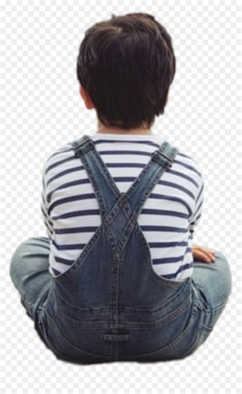 Boy Child Kid Sitting Back Kid Sitting Back Png Transparent Png