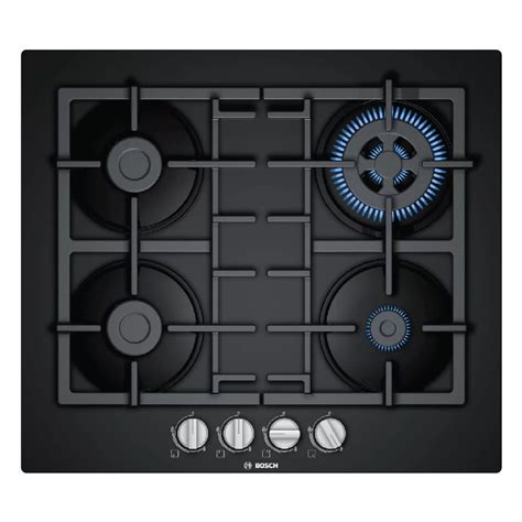 Bosch Series 4 Gas cooktop 60 cm Tempered Glass, Black PNH6B6B90A ...